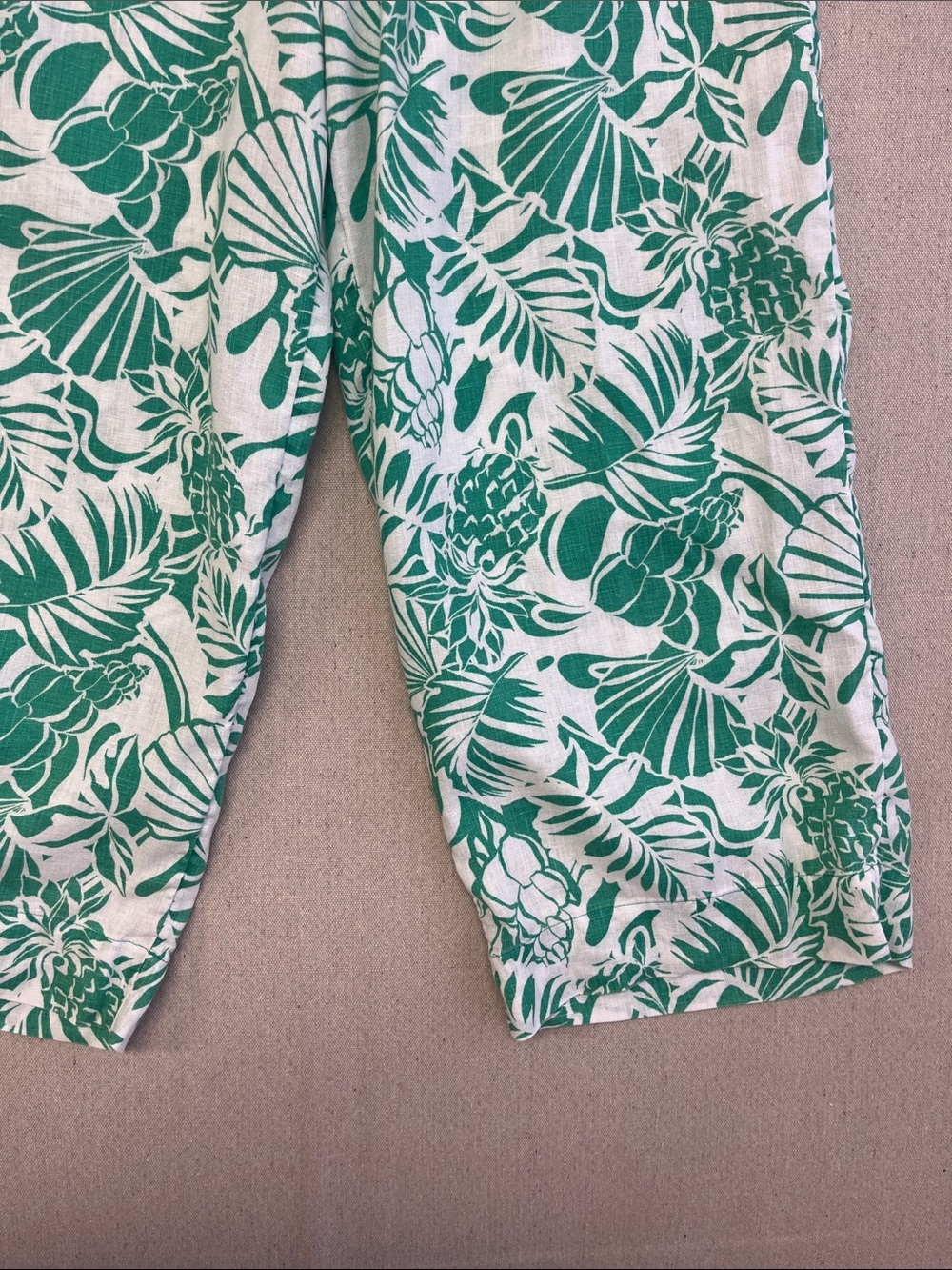Nicole Miller New York 100% Linen Tropical Wide Leg Pants Size S - Picture 6 of 12